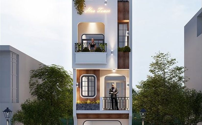 Mẫu thiết kế nhà phố 3 tầng tum sân thượng nhà chị Vy Quận Gò Vấp