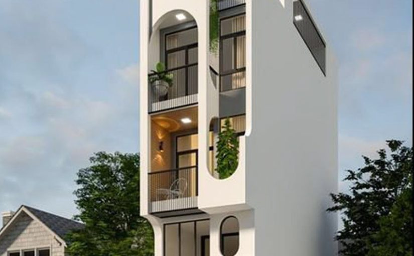Mẫu thiết kế nhà phố 3 tầng tum sân thượng nhà chị Hà Quận 6
