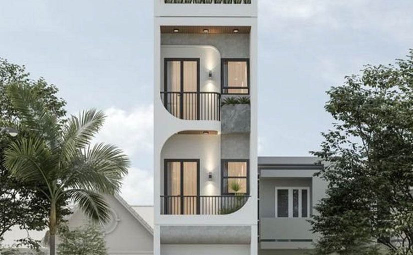 Mẫu thiết kế nhà phố 3 tầng tum sân thượng nhà anh Vinh Quận 8