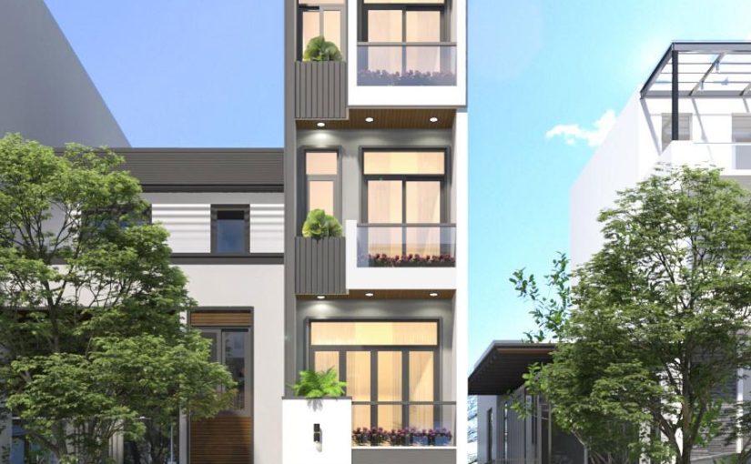 Mẫu thiết kế nhà phố 5 tầng nhà anh Ngọc Quận 1