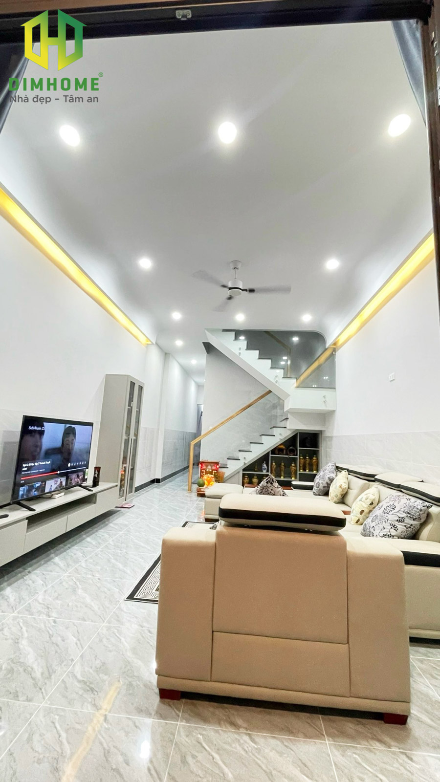 Bàn giao nhà phố 2 tầng 5,2x18m anh Lâm tại Hóc Môn