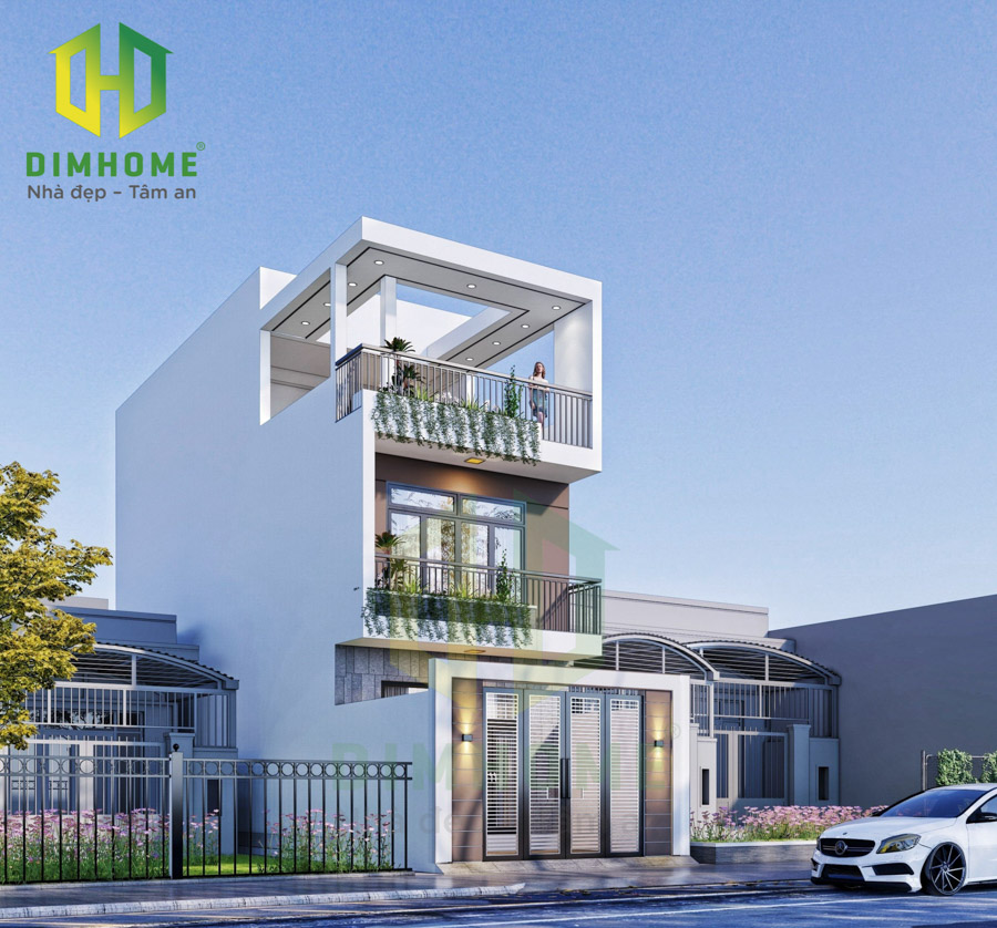 Mẫu thiết kế nhà phố 3 tầng nhà anh Vinh Quận 12