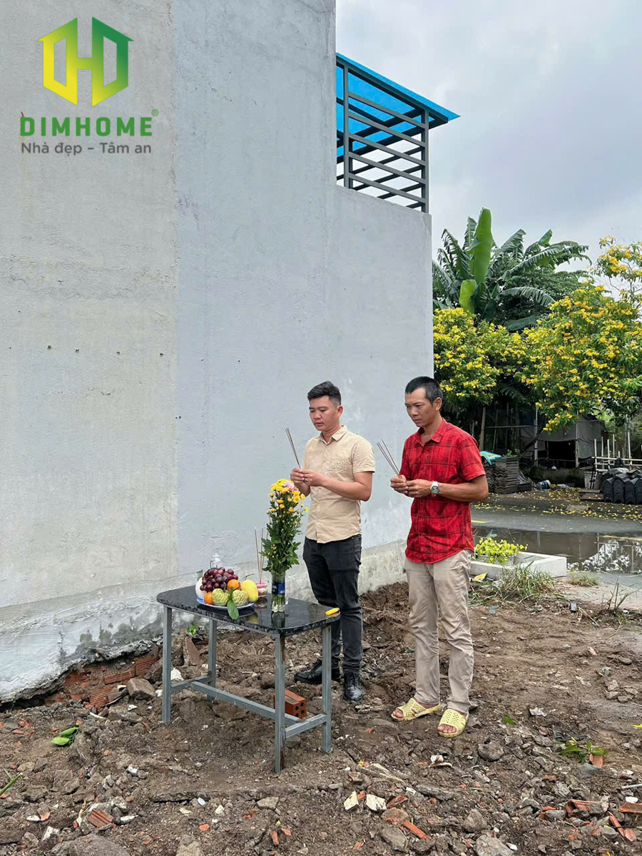 Khởi công xây dựng nhà phố 3 tầng 5x17m nhà anh Vũ ở TP. Thủ Đức