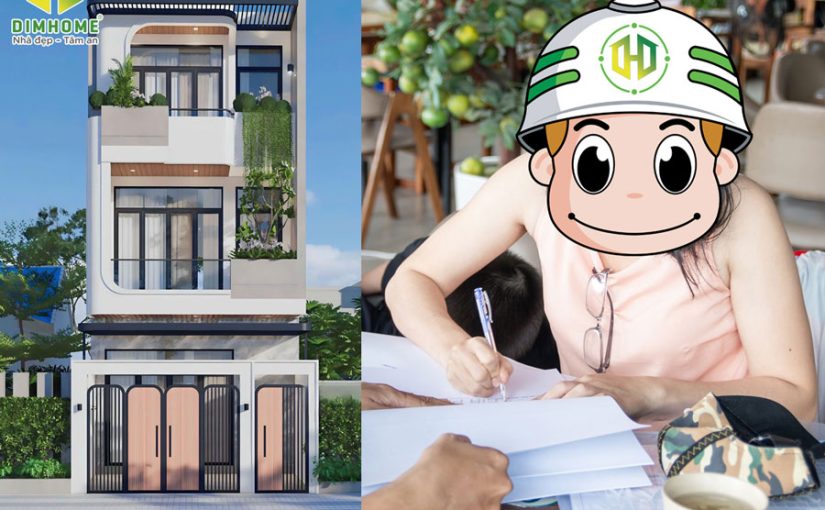 Ký hợp đồng xây dựng trọn gói nhà phố 3 tầng nhà chị Loan – Quận Tân Bình
