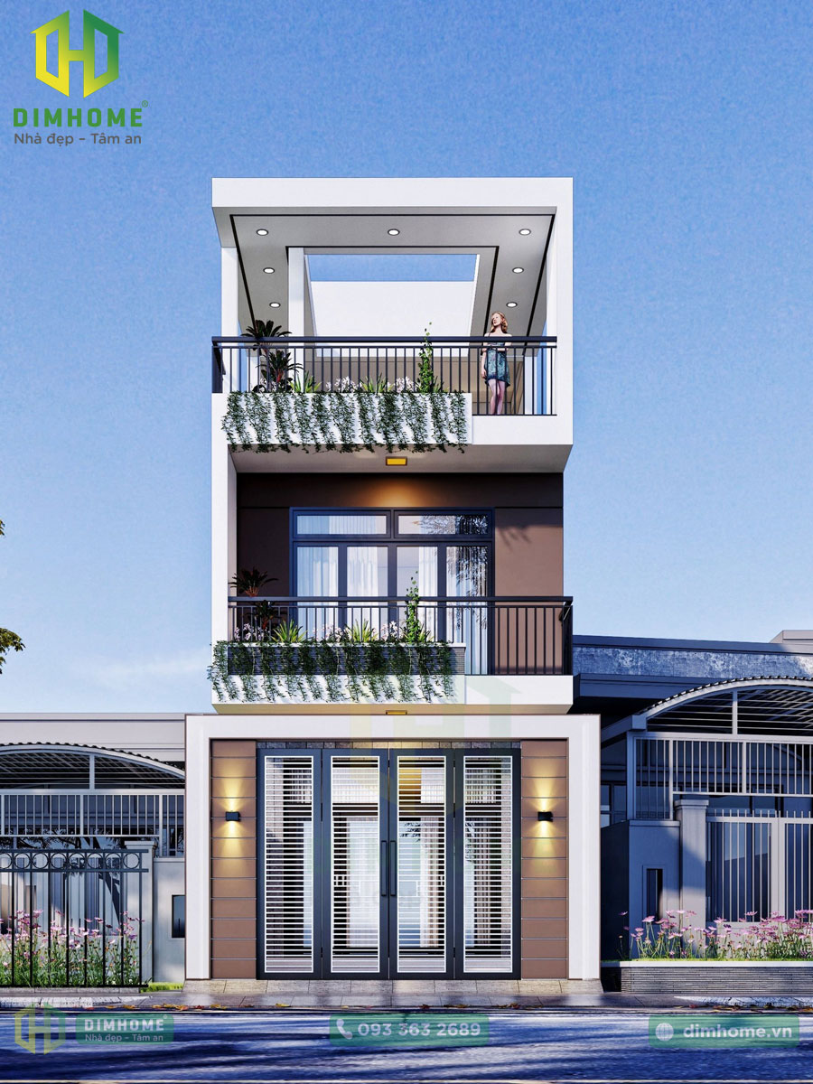 Mẫu thiết kế nhà phố 3 tầng 5,8x19m nhà anh Vinh ở Quận 12