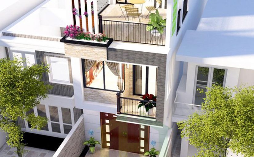 Mẫu thiết kế nhà phố 1 trệt 1 lùa tum sân thượng 5×17.5m nhà chị Thuỷ ở Tân Phú