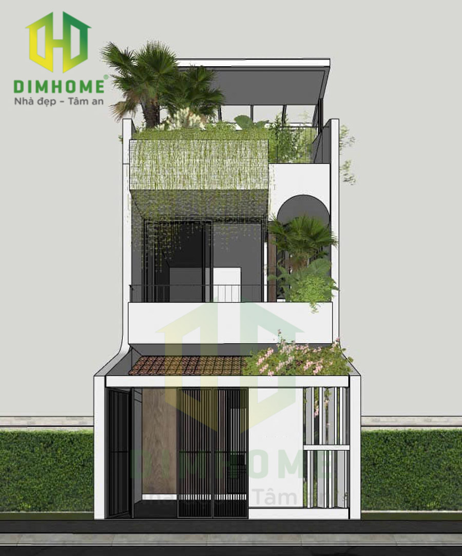 Mẫu thiết kế nhà phố 3 tầng 4,8x18m nhà chị Thuỷ ở Gò Vấp
