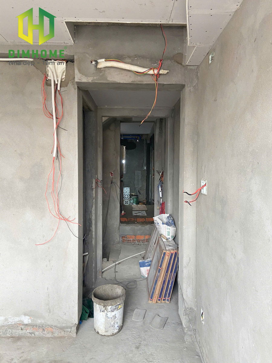 Thi công xây dựng nhà phố 1 trệt 1 lửng 2 lầu tum sân thượng nhà anh Tuấn Quận 3