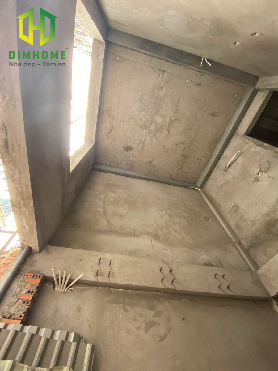 Thi công xây dựng nhà phố 1 trệt 1 lửng 2 lầu tum sân thượng nhà anh Tuấn Quận 3