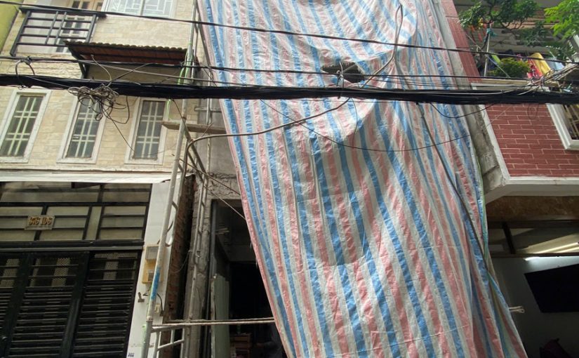 Thi công xây dựng nhà phố 1 trệt 1 lửng 2 lầu tum sân thượng nhà anh Tuấn Quận 3